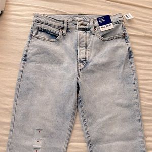 NWT old navy high waisted denim, slightly acid wash